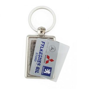 ML-40D Porta-chaves de metal retangular 2 faces