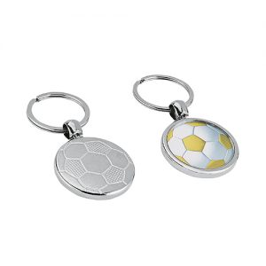 MFT Porta-chaves de metal bola de futebol 1 face