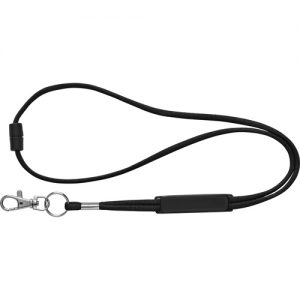 Ribbon Lanyard tubular em poliéster, com ajuste PVC