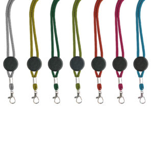 Tep Lanyard tubular em poliéster, ajustável, fecho de segurança