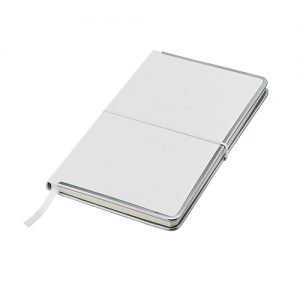 Metalbook Bloco de notas, capa com rebordo em metal e bolsa
