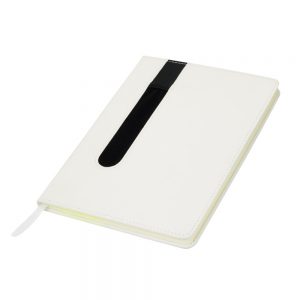 Bloco de notas, capa em PU com porta-esferográfica