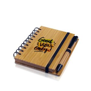 Bloco notas em bamboo