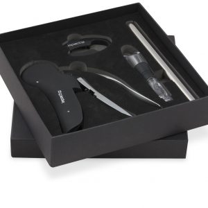 Starwine Set de vinho em aço inoxidável com saca-rolhas, refrigerador