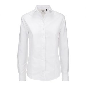 Camisa Manga Comprida B&C Oxford Senhora - 70% Algodão escov
