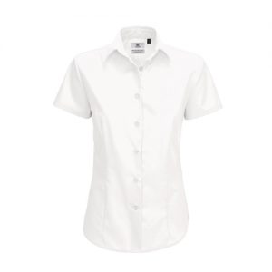 Camisa Manga Curta B&C Smart Senhora - 65% Poliéster / 35% A