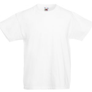 T-shirt Valueweight 160 gr, criança, branca