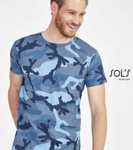 T-Shirt de Gola Redonda Para Homem CAMO MEN