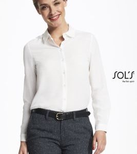 Camisa Crepe de Manga Comprida Para Senhora BETTY