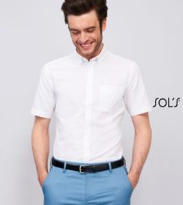Camisa Oxford de Manga Curta Para Homem BRISBANE FIT