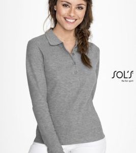 Polo Manga Comprida Para Senhora PODIUM