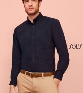 Camisa Em Sarja de Algodão de Manga Comprida Para Homem BEL AIR