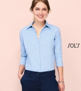 Camisa Stretch de Manga A 3/4 Para Senhora EFFECT