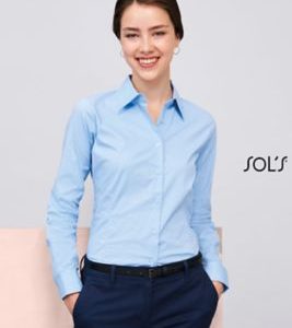 Camisa Stretch de Manga Comprida Para Senhora EDEN