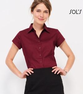 Camisa Stretch de Manga Curta Para Senhora EXCESS