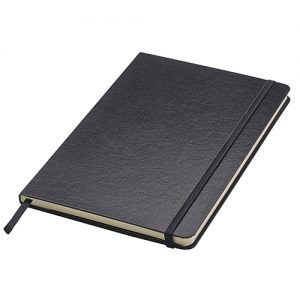 Kinylined Bloco de notas A5 pautado, com capa em cartão e bolsa