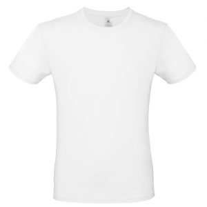 T-shirt B&C E150 de adulto - Branca - tam.grandes
