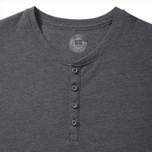 T-shirt HD Henley 160g - 65% Poliéster/ 35% Algodão