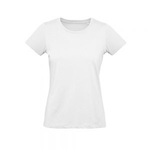 T-shirt B&C Inspire Plus T Women 175g - 100% Algodão Orgânico Branca