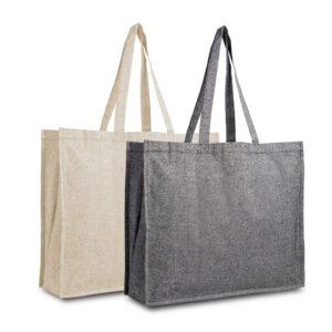 Saco em algodão reciclado 190g/m² com fole e lateral
